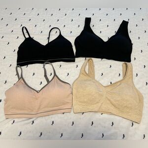 Bundle of 4 padded bralettes/ sports bras size XS